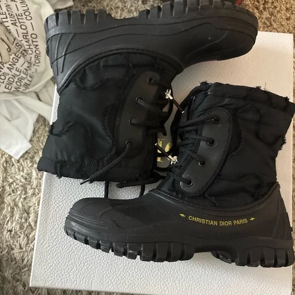 Dior D-Venture Black Lace Up Boots - Picture 2 of 8